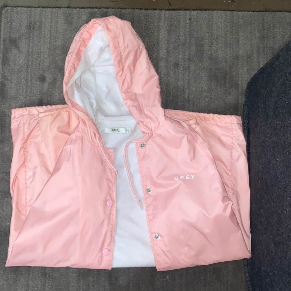 OBEY Pink Raincoat